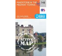 Explorer Active 148 Maidstone & The Medway Towns Map With Digital Version, Orange One Size