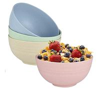 Maidyna Cereal Bowls Unbreakable, Set of 4 Large Soup Bowls for Adults & Kids Safe for Dishwasher & Microwave, Eco-Friendly Reusable