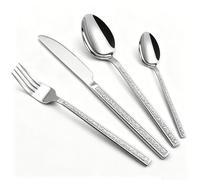 MAIENSI Cutlery Set, 16-Piece Silverware Set for 4, Modern Stainless Steel Mirror Knives and Forks Set Luxury Tableware Set for Home Kitchen, Dishwasher Safe