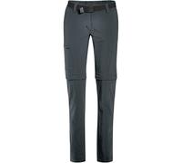 maier sports Inara Slim Zip, Women's Hiking Trousers, Water-Repellent Trousers for Trekking and Hiking, Close-Fitting Cut, Zip-Off Function, PFC-Free, mSTRETCH pro 4 & dryprotec Graphite