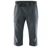 Maier Sports Jennisei Men's Outdoor Hiking Trousers with 4 Spacious Pockets Capri Trousers with Integrated Belt Graphite