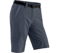 maier sports Lawa, Women's Short Hiking Trousers, Water-Repellent Bermuda Shorts for Trekking and Hiking, PFC-Free, mSTRETCH Pro 4 & Dryprotec, Grey, 52 (W45/L32)