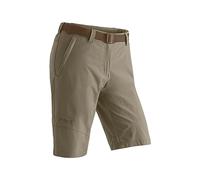 maier sports Lawa, Women's Short Hiking Trousers, Water-Repellent Bermuda Shorts for Trekking and Hiking, PFC-Free, mSTRETCH Pro 4 & Dryprotec, Brown, 34