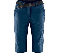 maier sports Lawa, Women's Short Hiking Trousers, Water-Repellent Bermuda Shorts for Trekking and Hiking, PFC-Free, mSTRETCH Pro 4 & Dryprotec, Blue, 48