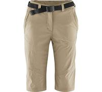 maier sports Lawa, Women's Short Hiking Trousers, Water-Repellent Bermuda Shorts for Trekking and Hiking, PFC-Free, mSTRETCH Pro 4 & Dryprotec, Brown, 38