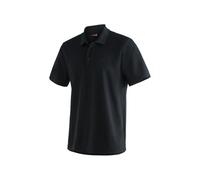 maier sports Men's Ulrich Polo Shirt, Short-Sleeve piqué Shirt for Hiking and Leisure Black - Black
