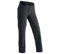 maier sports NATA 2, Women's Hiking Trousers, Water-Repellent Outdoor Trousers for Trekking and Hiking, Handy Zip-Off Function, PFC-Free, mSTRETCH pro 4 & Dryprotec Black