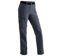 maier sports NATA, Women's Hiking Trousers, Water-Repellent Outdoor Trousers for Trekking and Hiking, Handy T-Zip-Off Function, PFC-Free, mSTRETCH pro 4 & dryprotec Graphite