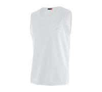 maier sports Peter, Sleeveless Men's T-Shirt, Outdoor Shirt with Round Neck for Hiking and Leisure, Dryprotec Technology, Breathable, NFC chip for Easy Recycling White