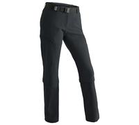 maier sports Women's Arolla Hiking Trousers, Zip-Off Outdoor Pants, Breathable Trekking Trousers with Detachable Legs Black - Black
