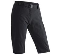 maier sports Kluane, Women's Short Hiking Trousers, Water-Repellent Outdoor Trousers for Trekking and Hiking, PFC-Free, mSTRETCH Pro 4 & Dryprotec, Black, 52 (W45/L32)