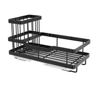 Maifan Multifunctional Sponge Holder for Kitchen Sink, Kitchen Sink Caddy Organizer with Detachable Brush Holder, 304 Stainless Steel Dish Soap Caddy Rustproof Sink Holder for Countertop Storage