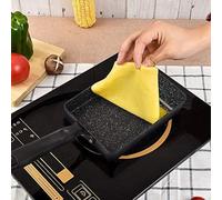 Maifan Stone Based Nonstick Coating on Compact Square Pan for Tamagoyaki Egg Rolls and Small Batch Frying