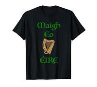 Maigh Eo County Mayo as Gaeilge Gaelic Celtic Harp T-Shirt
