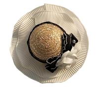 Maigllra Cat Dog Hats Satin Decorative Hats Flower Bow Pet Hat for Helloween Chirstmas Birthday Photos Travel-Black Bow