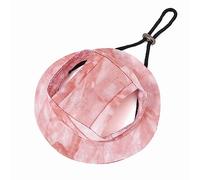 Maigllra Dog Sun Hat Cute Pet Hat Trucker Hat with Ear Holes for Sun Protection Adjustable Tie-dye Printing Cotton Fisherman's Hat for for Small Medium Dogs Cats
