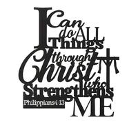 MAIGO Christian Wall Art - I Can Do All Things Through Christ Who Strengthens Me Bible Verse Wall Decor, Christian Art Decor, Inspirational Scripture Quote Christian Art for Home Church Office