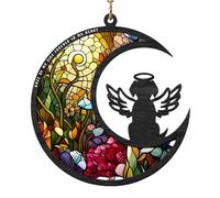 MAIGO Dog Memorial Gifts - Cat Memorial Gifts, Pet Memorial Gifts for Dogs Cat, Loss of Pet Sympathy Gift Dog Cat, Pet Memorial Gifts, Dog/cat Stained Glass Light Catcher,Sympathy Pet Loss Suncatcher