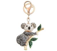 MAIGO Koala Keyring - Cute Koala Keychain, Australian Koala Keyring Gifts, Funny Koala Bear Gifts for Women Girls, Rhinestone Koala Bear Keychain, Bling Koala Ornament Key Chain Accessories (Black)