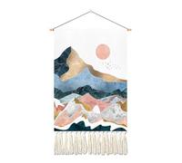 MAIGO Macrame Wall Hanging - Tapestry Wall Hanging, Boho Decor, Wall Tapestry, Bedroom Wall Art, Sun Wall Decor, Hanging Tassel Decoration (A)