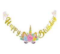 MAIGO Unicorn Birthday Decorations-Birthday Banners for Girls,Birthday Party Decorations,Girls Party Decorations,Unicorns Party Banners for Birthday Party Girls,Party Decorations for Adults Baby Showe
