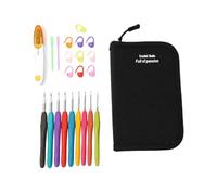 Maigridy 22pcs/Set Crochet Hooks Complete Set Ergonomic Crochet Hooks with Case for Knitting Hat Bag Socks Hand Knitting Tools