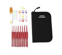 Maigridy 22pcs/Set Crochet Hooks Complete Set Ergonomic Crochet Hooks with Case for Knitting Hat Bag Socks Hand Knitting Tools