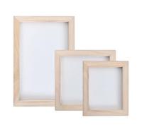 Maigridy 3Pcs Traditional Handmade Paper Craft Set 3 Sizes Papermaking Wooden Frames Tool for Creative Art and Bookbinding Traditional Paper Craft Supplies