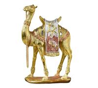 Maigridy Decorative Middle Eastern Camels Figurine Luxury Gold Desert Animal Resins Statue For Bookshelves And Tabletop Accent Collectible Figurine