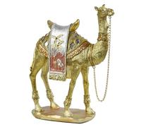 Maigridy Decorative Middle Eastern Camels Figurine Luxury Gold Desert Animal Resins Statue For Bookshelves And Tabletop Accent Collectible Figurine