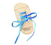 Maigridy Educational Wood Lacing Shoe Toy With Colorful Shoelace For Toddler Learning To Tie Shoes And Boosting Independence Parent Child Interaction