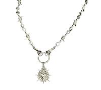 Maigridy Fashionable Barbed Wire Heart Necklace Neck Chain Charm Representing Strength And Softness Ideal For Trendsetters Heart Shape Necklace