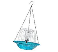 Maigridy Hanging Bird Bath Feeder Water Fountain Solar Power For Garden Balcony Outdoor Decors Floral Feeding Station Bathing Station