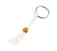Maigridy Keychain Cord Empty Stone Holder Keyring Cord Crystal Holder Hanging-Ornaments Adjustable Bag Charm Expandable Netting Natural