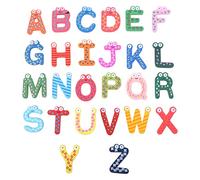 Maigridy Preschool Learning Uppercase Letters ABCs Early Letter Recognition Uppercase For Kids Colorful Ages 3+ Whiteboard Fridge Party For Kids Baby Wooden
