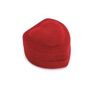 Maigridy Red Heart Shape Velvet Box Engagement Wedding Jewelry Rose Gift Holder Lover Red Peach Heart Velvet for Wedding Ceremony