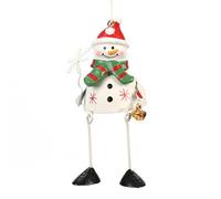 Maigridy Santa Snowman Elk Metal Pendant Christmas Tree Home Decorations Red Green Andwhite Ornaments Holiday Hanging Pendants Country DecorationsChristmas Tree Hanging Ornaments