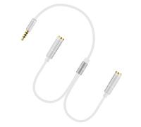 Maigridy Small 2 In 1 Sound Connector With Line Control Multifunction Splitter Easy To Use Double Output Cable 30cm Travel Friendly Designs