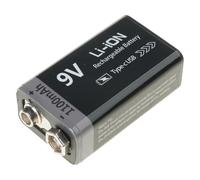 Maigridy Type C 9V 6F22 Battery 800mAh/1100mAh Rechargeable Perfect For Alarms And Professional Auditory Gear Auditory Equipment Battery