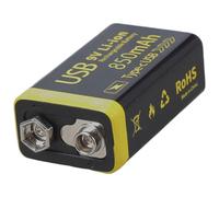 Maigridy Type C 9V 6F22 Battery 800mAh/1100mAh Rechargeable Perfect For Alarms And Professional Auditory Gear Auditory Equipment Battery