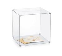 MaiiTiproll All Clear Acrylic Card Box, DIY Wedding Card Box with Your DIY Print, Assembly Box for Reception DecorationWedding Money BoxParty Graduation & Birthday Baby Shower