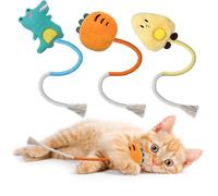 Maiiu 3pcs Safe Cat Rope Toy with Catnip,Teeth Clean Toy for Cat, Cat Chew Toys for Indoor Cat,Kitten Interactive Toys