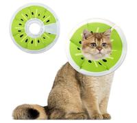 Maiiu Soft Adjustable Cat Cone Collar, Comfortable Cat Recovery Collar Suitable for Various Types of Cats,Elizabethan Neck Protective Collar for Cats After Surgery (Kiwifruit, Small)