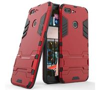 MaiJin Case for Nubia V18 (6.01 inch) 2 in 1 Shockproof with Kickstand Feature Hybrid Dual Layer Armor Defender Protective Cover (Red)