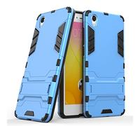MaiJin Shockproof with Kickstand Feature Case for Vivo Y51 (5 inch) Hybrid Dual Layer Armor Defender Protective Cover (Blue)
