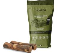 MAIKAI Chewwood for Dogs Made of Olive Wood - Resistant Puppy Toys - Alternative to Bone - Eliminates Tartar - Dog Toy for Puppies - Chewing Bones as Dental Care (M (Set of 2)