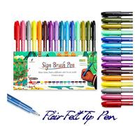 MAIKEDEPOT Felt Tip Pens, 15pcs Calligraphy pen Assorted Colors Sign Brush Pen Art Brush Marker Water Based Journaling Pen Set for Beginners Beginner Adult Lettering, Calligraphy (15pcs)