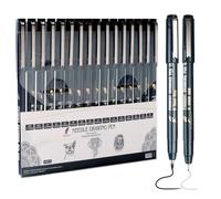 MAIKEDEPOT Micro Fineliner Drawing Art Pens Calligraphy Pens for Artist Drawing Supplies, 16 Set Waterproof Black Ink Pens for Sketching,Outline,Stippling