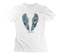maikeer Women's Crew Neck Coldplay 1 T Shirts White