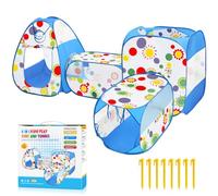 MAIKEHIGH Play Tent Tunnel, 4 in 1 Pop Up Tents Foldable Ball Pit Crawl Tunnel Indoor Outdoor Garden Game Boys Girls Baby Kids Gifts